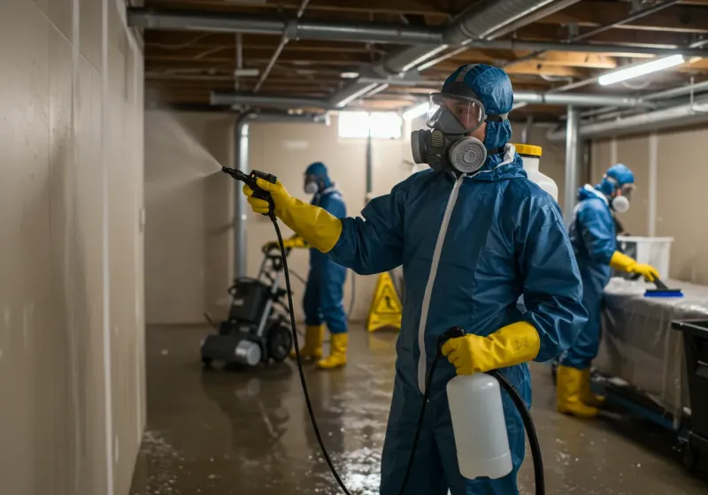 Basement Sanitization and Antimicrobial Treatment process in Brookhaven, NY