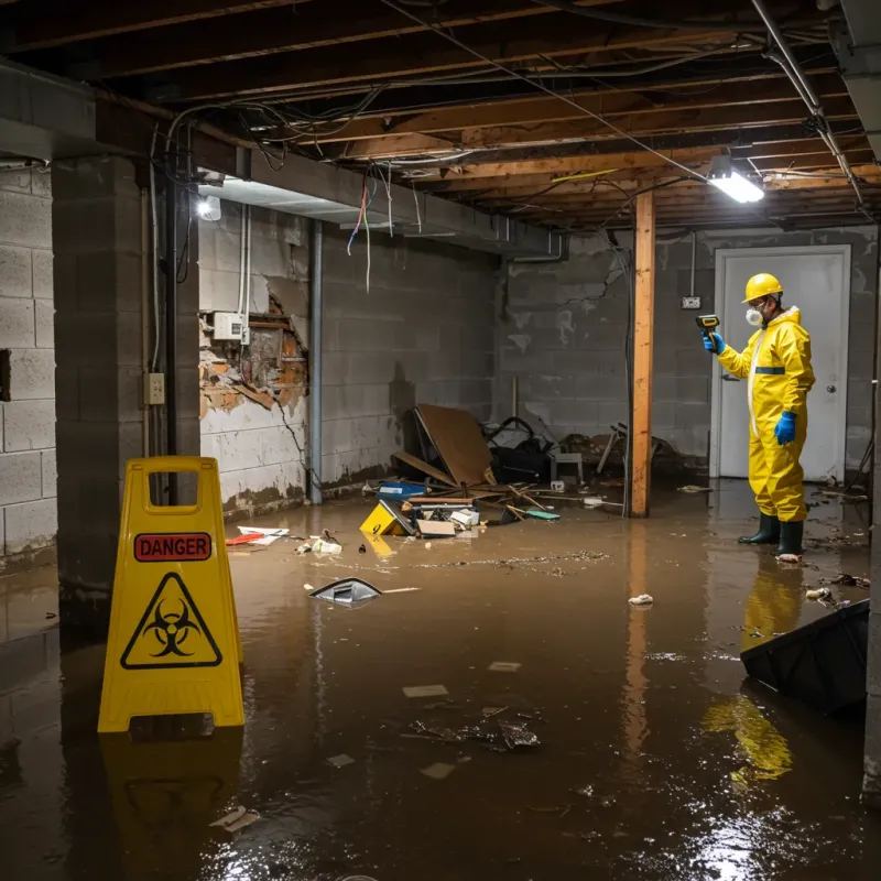 Flooded Basement Electrical Hazard in Brookhaven, NY Property
